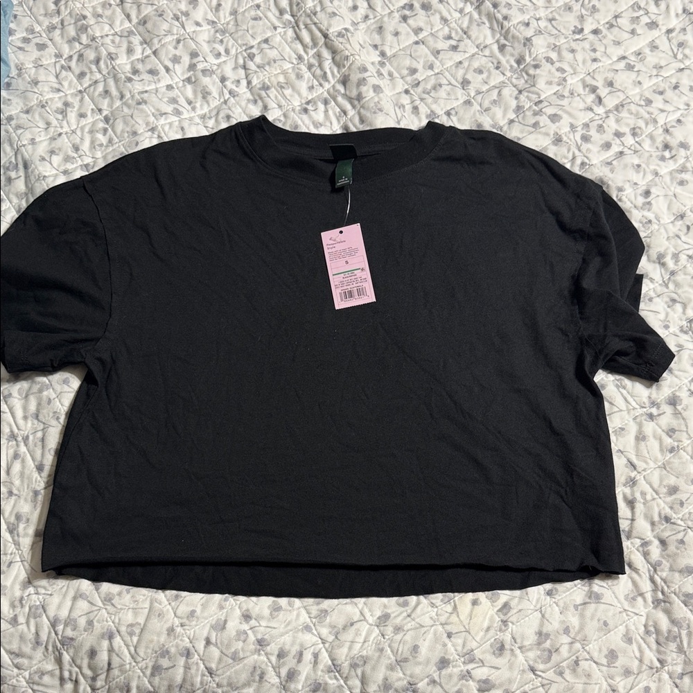 Black Women's crop Top S